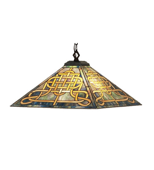 Meyda 17"Sq Knotwork Mission Pendant 19032