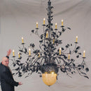 Meyda 100" Wide Greenbriar Oak 16 Light Chandelier '19061