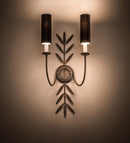 Meyda 12" Wide Sunflower 2 Light Wall Sconce 190858