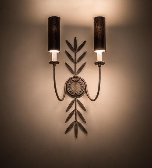 Meyda 12" Wide Sunflower 2 Light Wall Sconce 190858