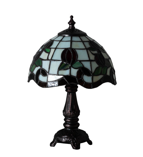 Meyda 12" High Roseborder Mini Lamp '19189