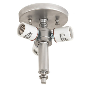 Meyda 5"W X 7.5"H Brushed Nickel 3 LT Flushmount Hardware 193640