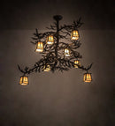 Meyda 48" Long Pine Branch Valley View 8 LT Chandelier 194329