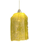 Meyda 4"Sq Metro Fusion Lemon Taffy Mini Pendant 19474