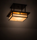 Meyda 15"Sq Hyde Park "T" Mission Flushmount 194859