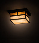 Meyda 12" Square Hyde Park "T" Mission Flushmount 194866