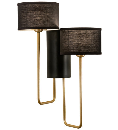 Meyda 17" Wide Cilindro Duet Wall Sconce- 195611