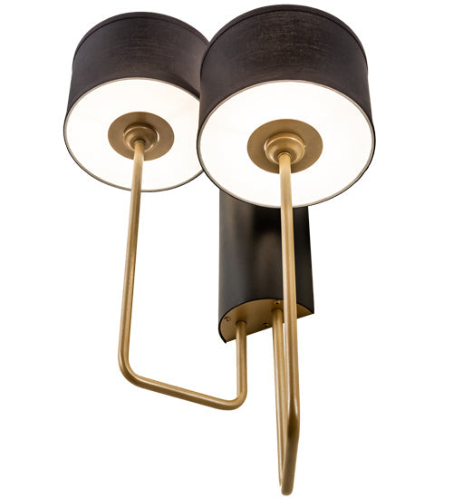 Meyda 17" Wide Cilindro Duet Wall Sconce- 195611