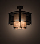 Meyda 30" Wide Cilindro Weave-Tex Semi-Flushmount 196559