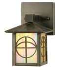 Meyda 5"W Seneca Circle Cross Solid Mount Wall Sconce 19869