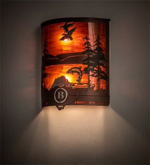 Meyda 12" Wide Boulders Personalized Wall Sconce 199565