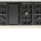 Kucht 48-Inch 6 Burner Gas Rangetop in Stainless Steel with Silver Accents (KFX489T-S)
