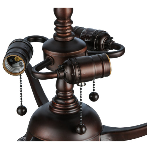 Meyda 17"H Tiffany Dragonfly Mosaic Table Base '20039