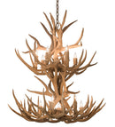 Meyda 34" Wide Antlers Mule Deer 12 LT Chandelier- 200460