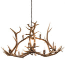 Meyda 70" Long Antlers Elk 10 Light Oblong Chandelier- 200466