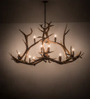 Meyda 70" Long Antlers Elk 10 Light Oblong Chandelier- 200466