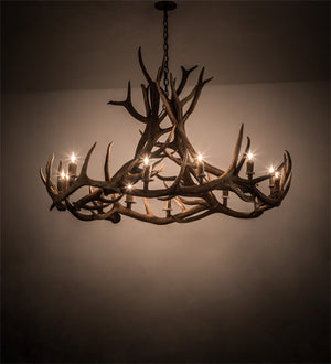 Meyda 56" Wide Antlers Elk 12 LT Chandelier- 200468