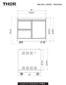 Thor Kitchen Modular Kitchen Grill Cart MK03SS304