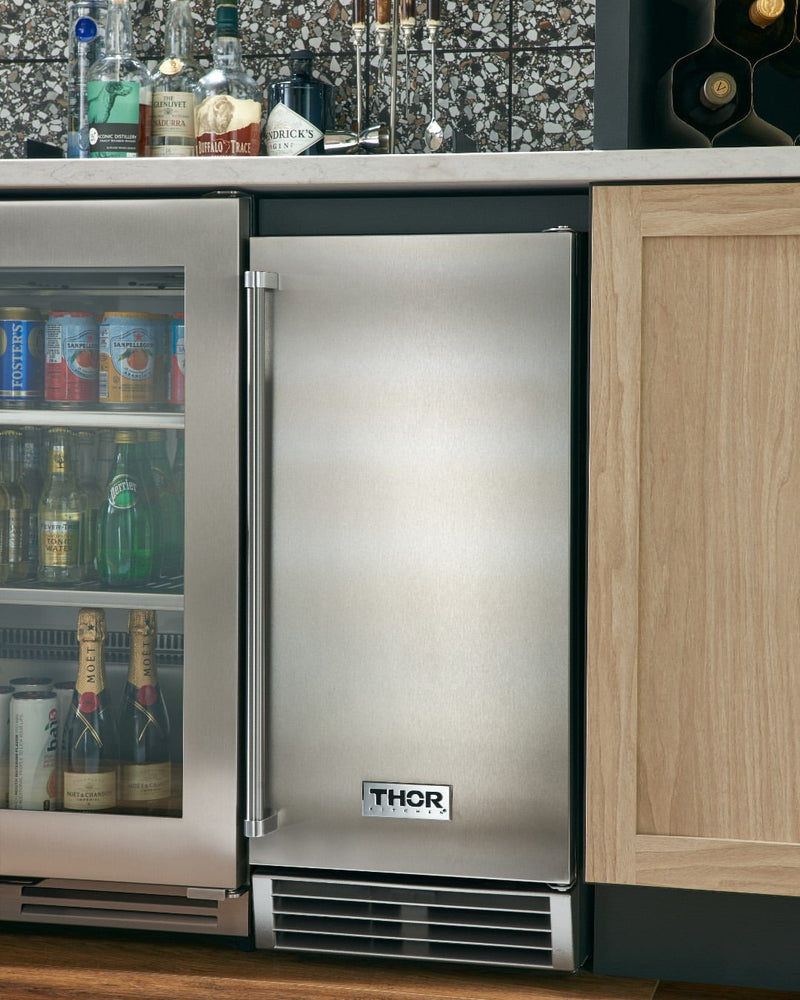 Thor Kitchen 15-Inch Built-In Ice Maker with Built-In Pump in Stainless Steel TIM1501