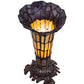 Meyda 8" High Stained Glass Pond Lily Victorian Accent Lamp - 20233