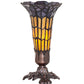 Meyda 8" High Stained Glass Pond Lily Victorian Accent Lamp - 20233