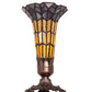 Meyda 8" High Stained Glass Pond Lily Victorian Accent Lamp - 20233