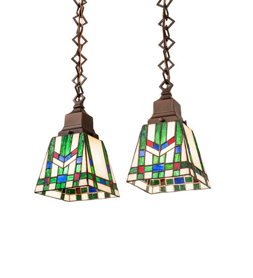 Meyda 15" Long Prairie Wheat 2 Light Island Pendant 203310