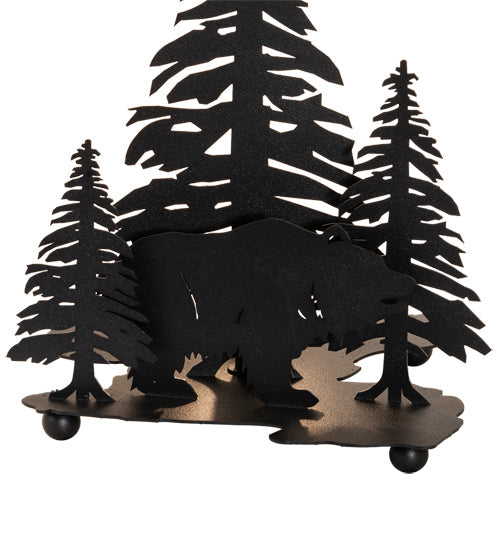 Meyda 14" GRZ BEAR/3TREE BASE BK 20498
