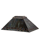 Meyda 16"L Tiffany Jeweled Peacock Oblong Shade '21099