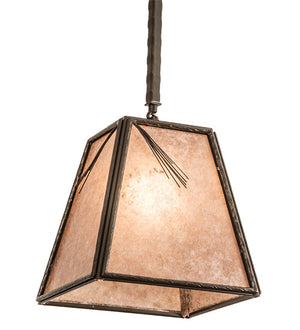 Meyda 12" Square Lone Pine Needle Pendant '212044