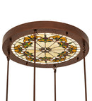 Meyda 27" Wide Middleton Art Glass Ceiling Medallion 4 Light Pendant- 213752