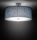 Meyda 30" Wide Cilindro Textrene Semi-Flushmount '213856