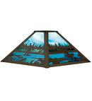 Meyda 13" Square Fly Fishing Creek Shade '21407