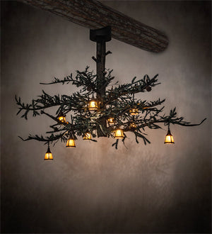 Meyda 110" Long Pine Branch 10 Light Chandelier '214347