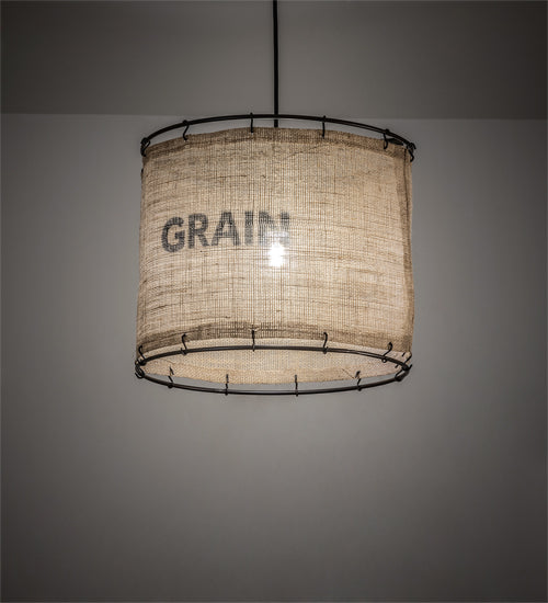 Meyda 16" Wide Empire Grain Sack Pendant '216781