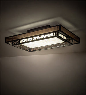 Meyda 48" Wide Quadrato Rich Umador Semi-Flushmount '217644