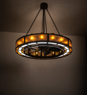 Meyda 48" Wide Smythe Craftsman 16 Light Chandel-Air- 219425