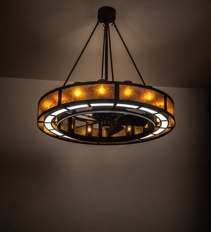 Meyda 48" Wide Smythe Craftsman 16 Light Chandel-Air- 219425