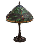 Meyda 17" High Dragonfly W/Twisted Fly Mosaic Base Table Lamp- 220523