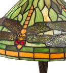 Meyda 17" High Dragonfly W/Twisted Fly Mosaic Base Table Lamp- 220523