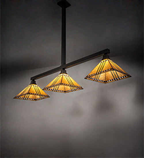 Meyda 62" Long Prairie Corn 3 Light Island Pendant '221381