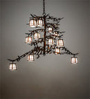 Meyda 48" Long Pine Branch 12 Light Chandelier '223801