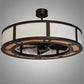 Meyda 45" Wide Smythe Craftsman Maplewood Chandel-Air- 226750