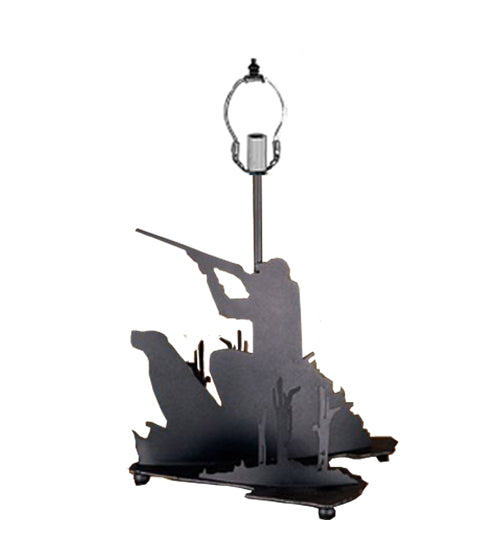 Meyda 13.5"H Hunter W/Dog Table Base 22733