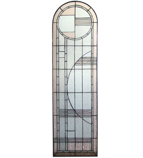 Meyda 15"W X 54"H Arc Deco Left Sided Stained Glass Window 22868