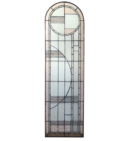 Meyda 15"W X 54"H Arc Deco Right Sided Stained Glass Window 22869