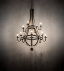 Meyda 56" Wide Barrel Stave Madera 12 Light Two Tier Chandelier 230170