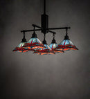 Meyda 36" Square Prairie Dragonfly 5 Light Chandelier 230380