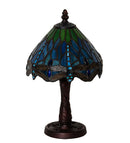 Meyda 13" High Tiffany Hanginghead Dragonfly Mini Lamp- 230981