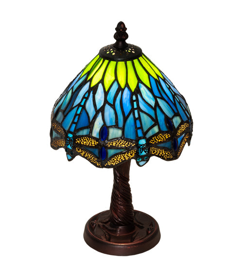 Meyda 13" High Tiffany Hanginghead Dragonfly Mini Lamp- 230981